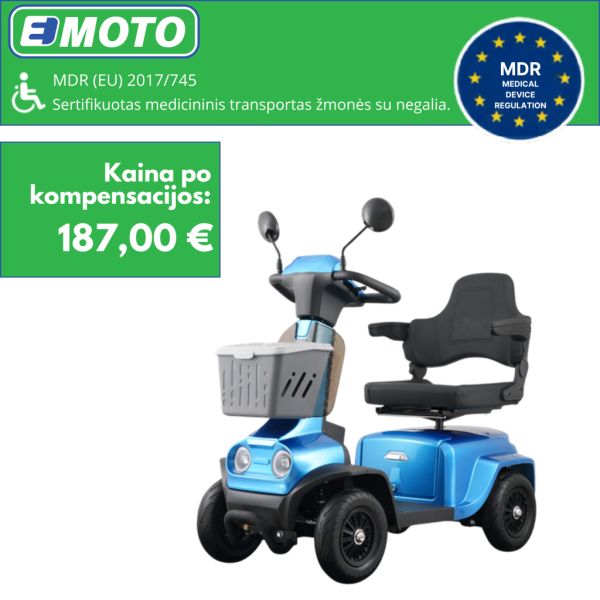 Elektrinis skuteris VIVAGO MDR, 500W 20AH Ličio jonų eMOTO